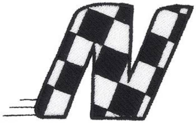 Picture of Checkered Flag N Machine Embroidery Design