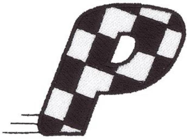 Picture of Checkered Flag  P Machine Embroidery Design