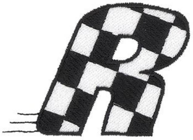 Picture of Checkered Flag R Machine Embroidery Design