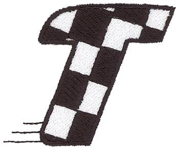 Checkered Flag T Machine Embroidery Design