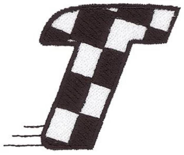 Picture of Checkered Flag T Machine Embroidery Design