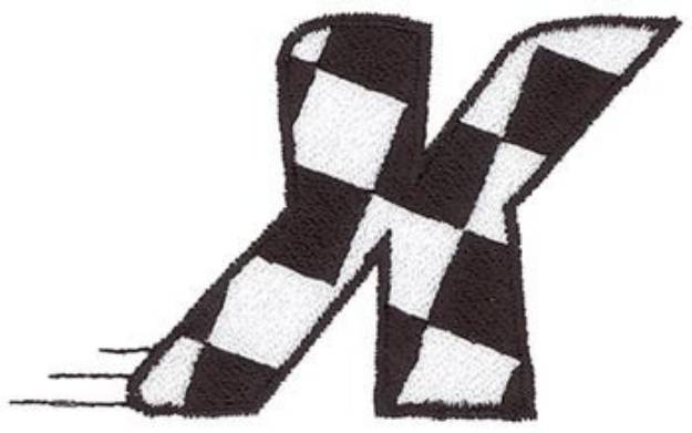 Picture of Checkered Flag X Machine Embroidery Design