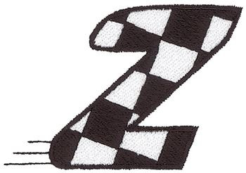 Checkered Flag Z Machine Embroidery Design