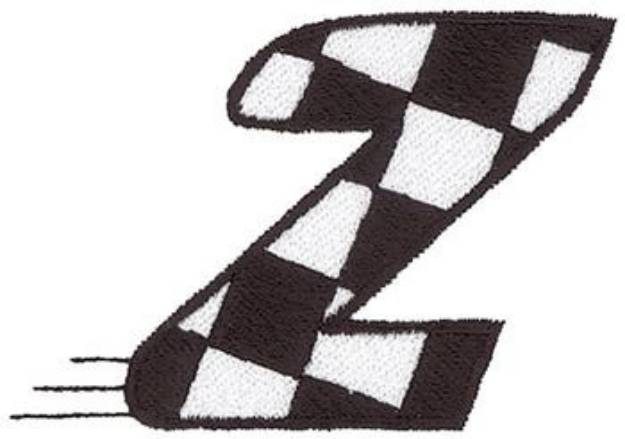Picture of Checkered Flag Z Machine Embroidery Design