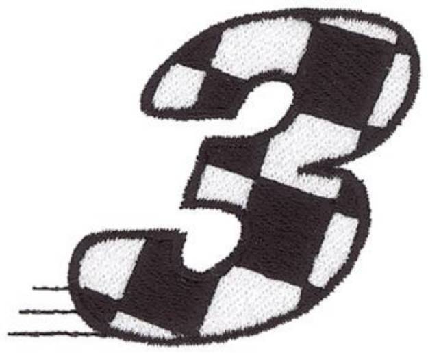 Picture of Checkered Flag 3 Machine Embroidery Design