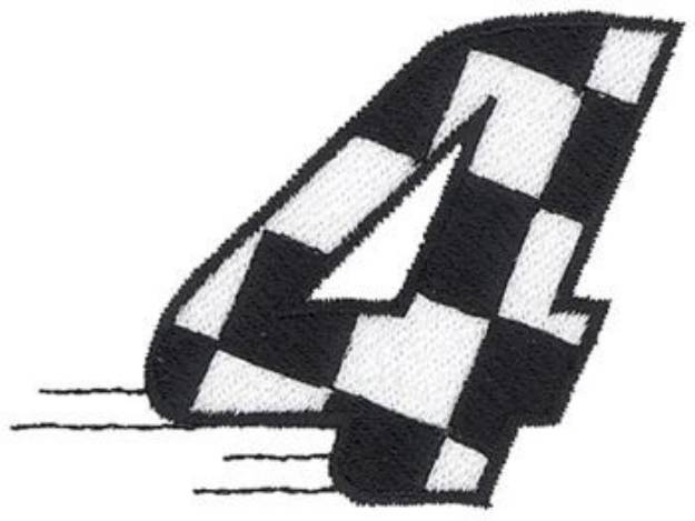 Picture of Checkered Flag 4 Machine Embroidery Design