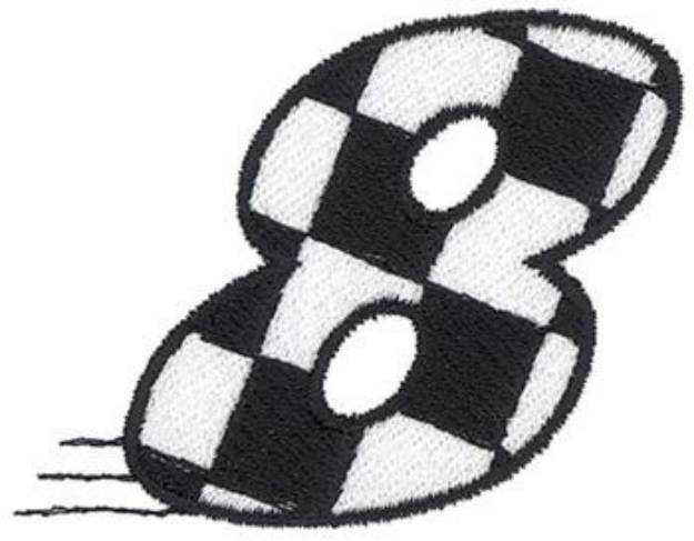 Picture of Checkered Flag 8 Machine Embroidery Design