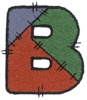Patchwork Letter B Machine Embroidery Design