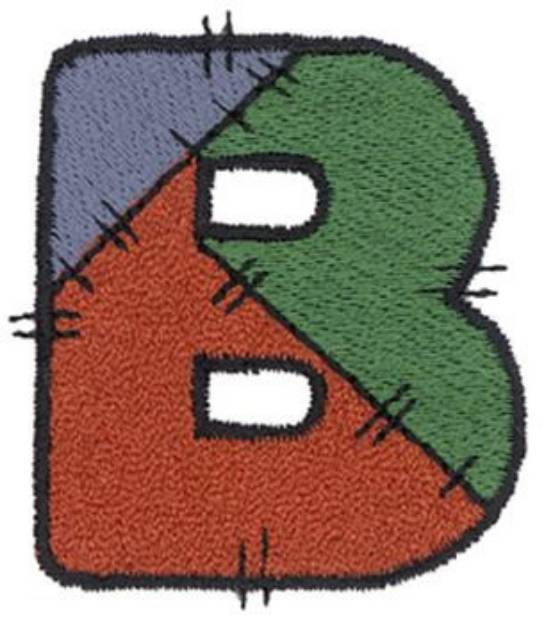 Picture of Patchwork Letter B Machine Embroidery Design