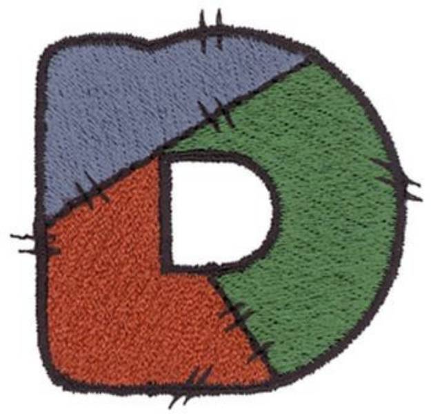 Picture of Patchwork D Machine Embroidery Design