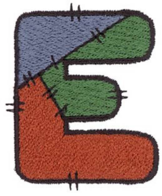 Picture of Patchwork E Machine Embroidery Design