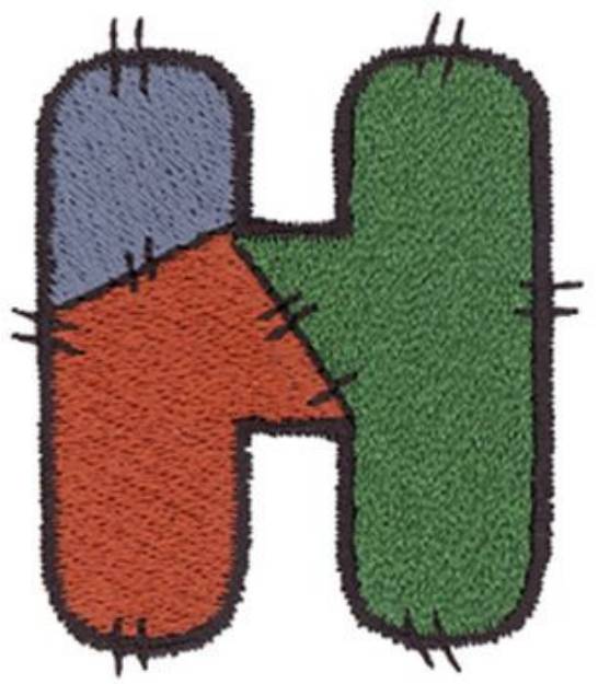 Picture of Patchwork H Machine Embroidery Design