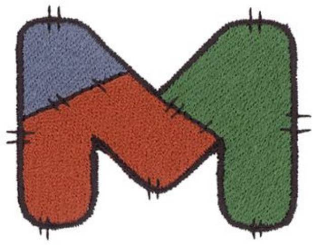 Picture of Patchwork M Machine Embroidery Design