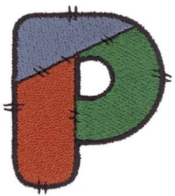 Picture of Patchwork  P Machine Embroidery Design
