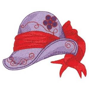 Picture of Hat with Sash Machine Embroidery Design