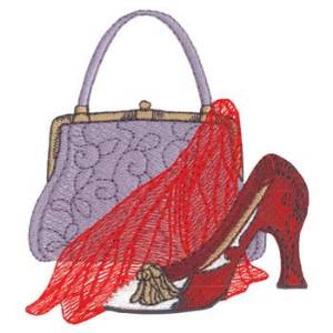Picture of Purse, Shoe & Scarf Machine Embroidery Design