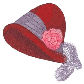 Flapper Hat Machine Embroidery Design