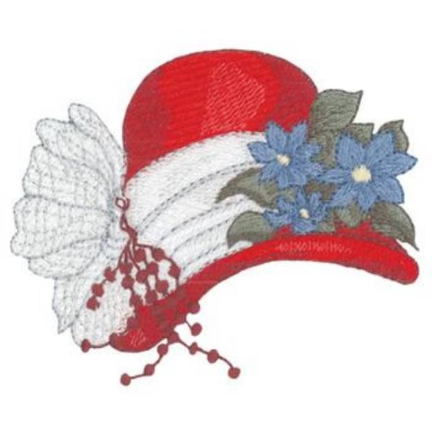 Picture of Hat with Beads Machine Embroidery Design