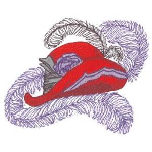 Picture of Hat and Boa Machine Embroidery Design