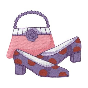 Purse and Shoes Machine Embroidery Design