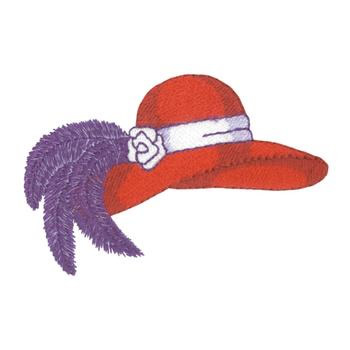 Feathered Hat Machine Embroidery Design