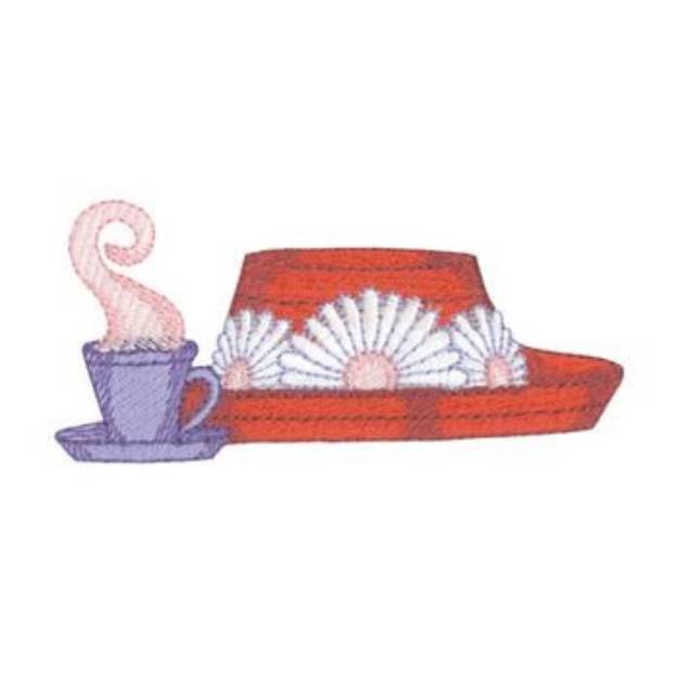 Picture of Hat and Coffee Machine Embroidery Design