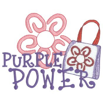 Purple Power Machine Embroidery Design