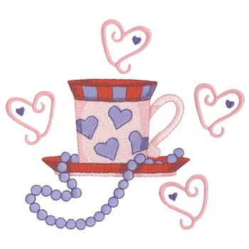 Red Hat Cup Machine Embroidery Design