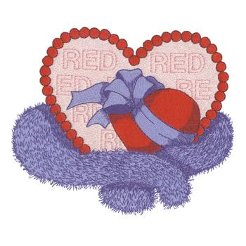 Red Hat Valentine Machine Embroidery Design