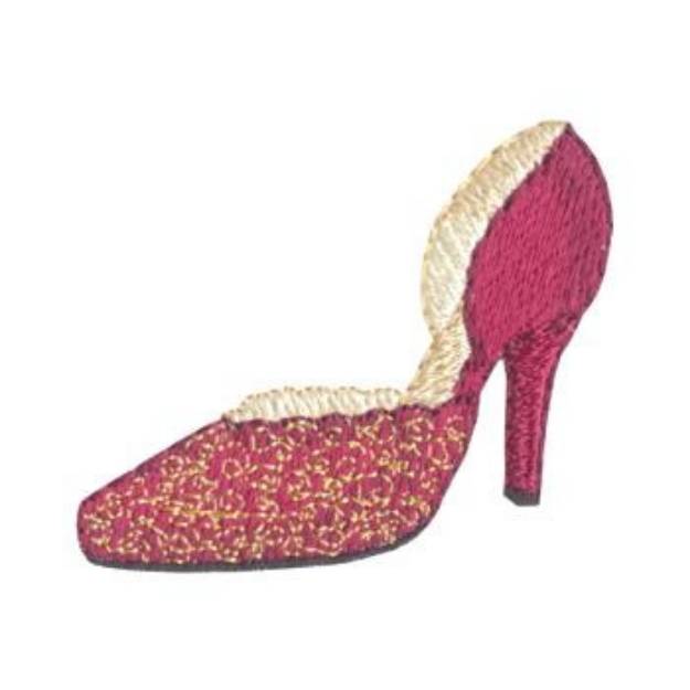 Picture of High Heel Slipper Machine Embroidery Design