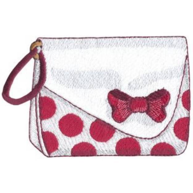 Picture of Polka Dot Purse Machine Embroidery Design
