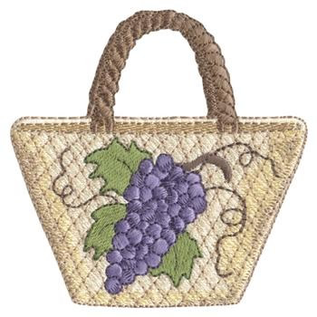Grape Purse Machine Embroidery Design