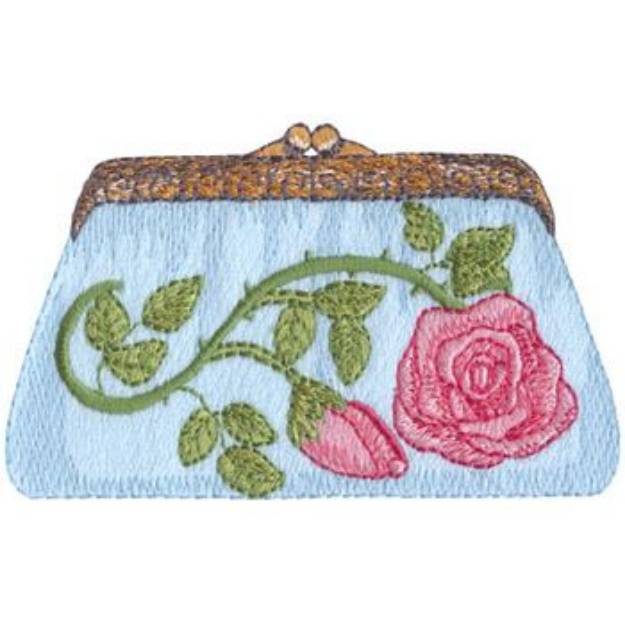 Picture of Rose Purse Machine Embroidery Design