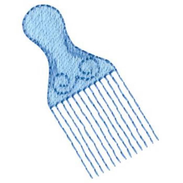 Picture of Hair Pick Machine Embroidery Design