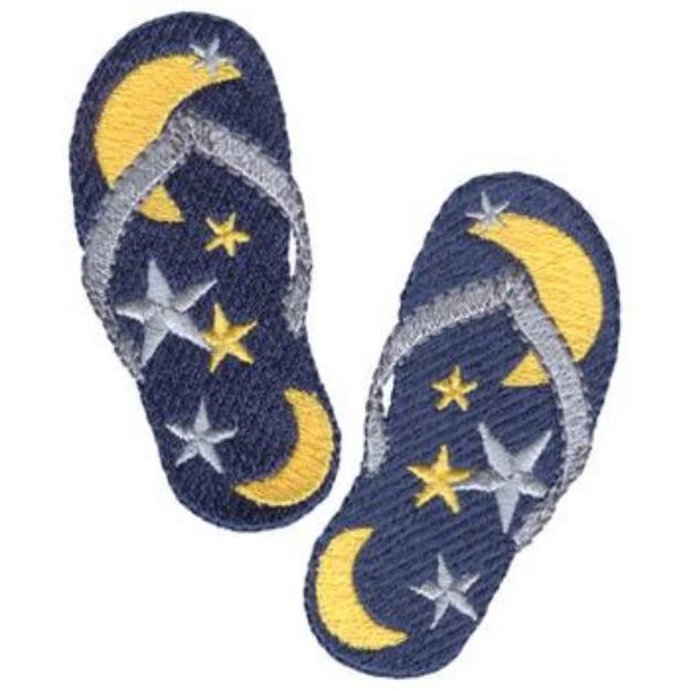 Picture of Celestial Flip Flops Machine Embroidery Design