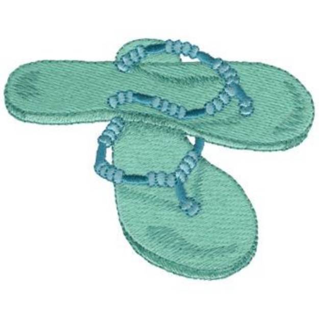 Picture of Beaded Flip Flops Machine Embroidery Design