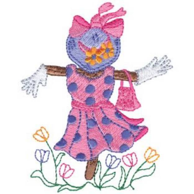 Picture of Lady  Scarecrow Machine Embroidery Design