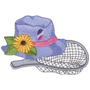 Picture of Fishin Hat Machine Embroidery Design