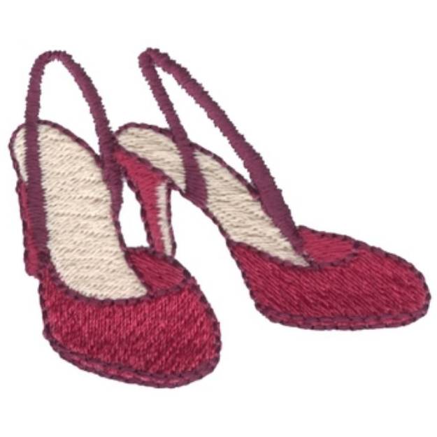 Picture of Sling Back Heels Machine Embroidery Design