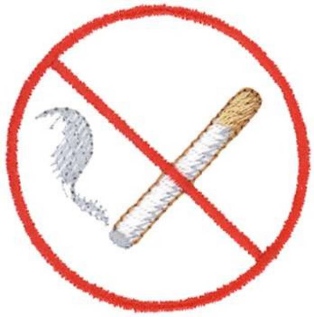 Picture of No Smoking Sign Machine Embroidery Design