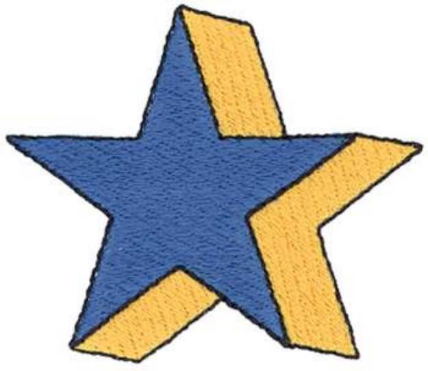 Picture of 3-d Star Machine Embroidery Design