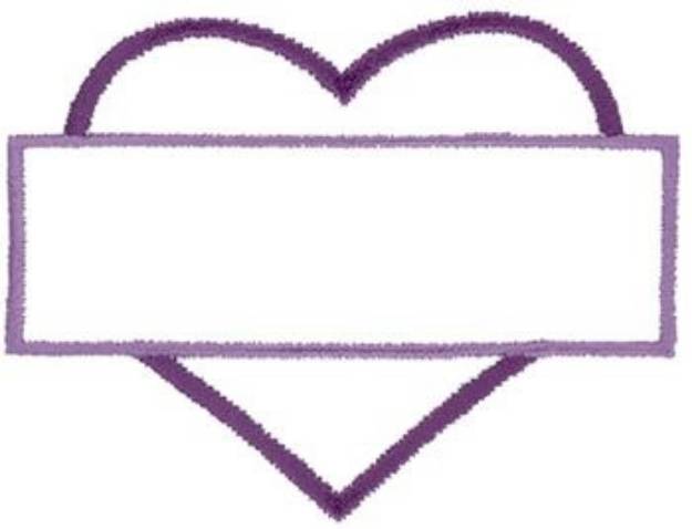 Picture of Heart Name Drop Machine Embroidery Design