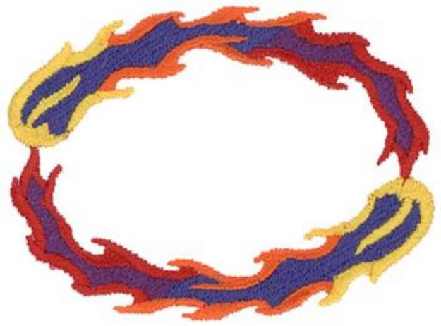 Picture of Flaming Border Machine Embroidery Design