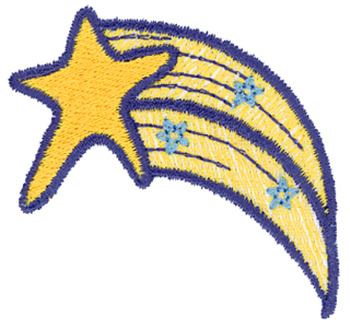 Shooting Star Machine Embroidery Design