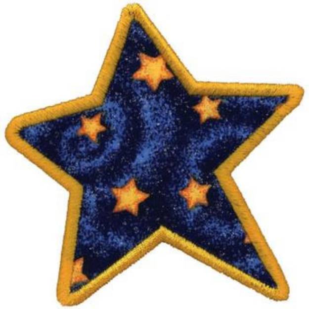 Picture of Star Applique Machine Embroidery Design