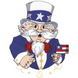 Picture of Uncle Sam Machine Embroidery Design
