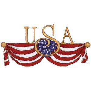 Picture of USA Bunting Machine Embroidery Design