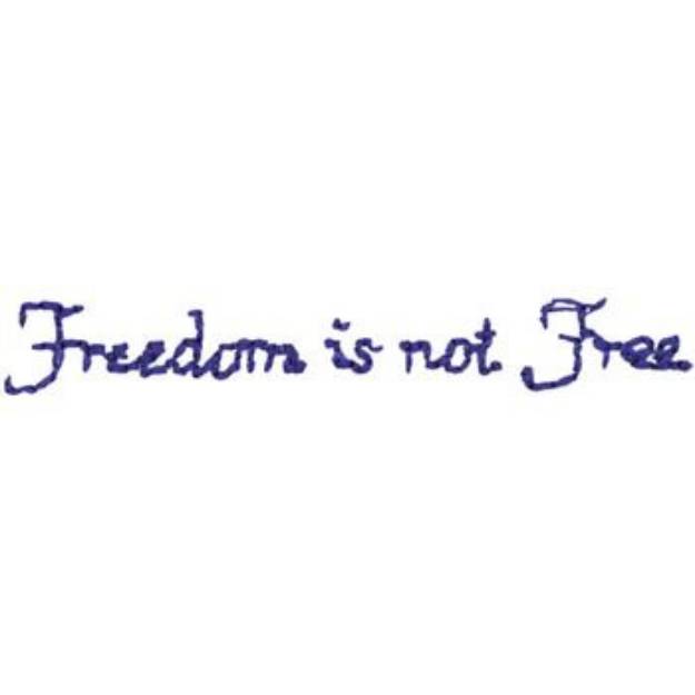 Picture of Freedom Not Free Machine Embroidery Design
