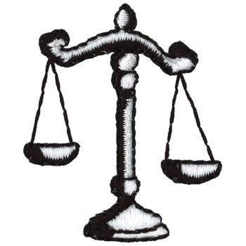 Scales Of Justice Machine Embroidery Design