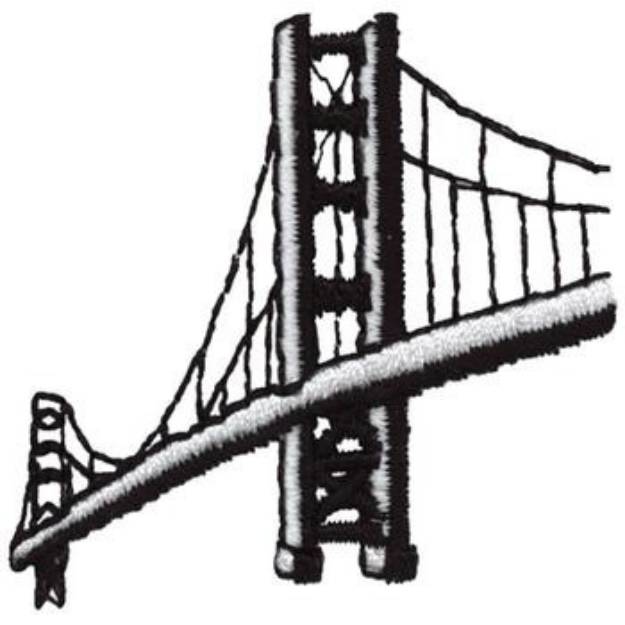 Picture of Golden Gate Bridge Machine Embroidery Design
